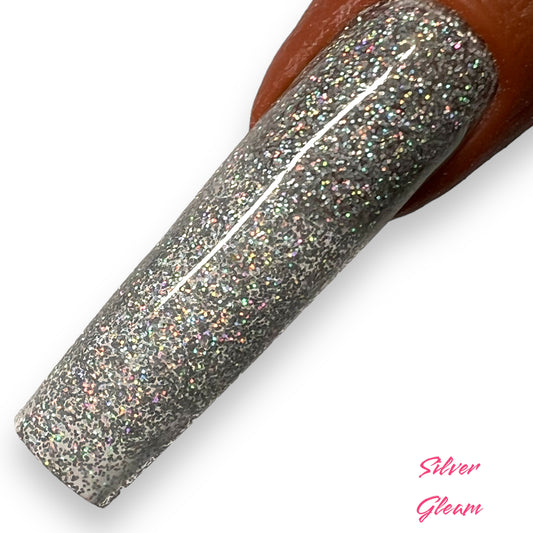 Silver Gleam • Glitter Acrylic