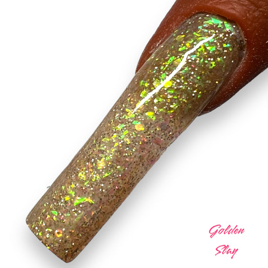Golden Slay • Glitter Acrylic